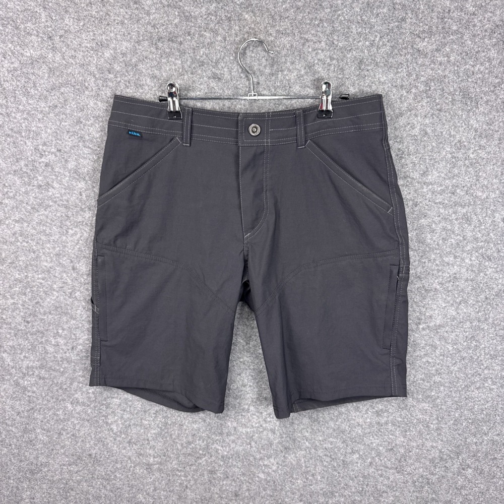 Kuhl Renegade Shorts 32 Charcoal Gray Nylon Spandex Stretch Hiking Cargo 9in